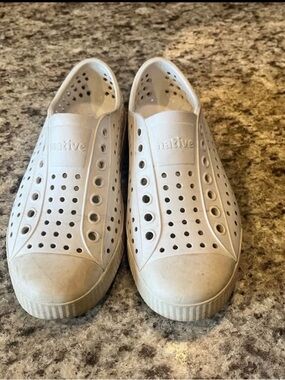 Native Slip-On Perforated Shoes in Off-White